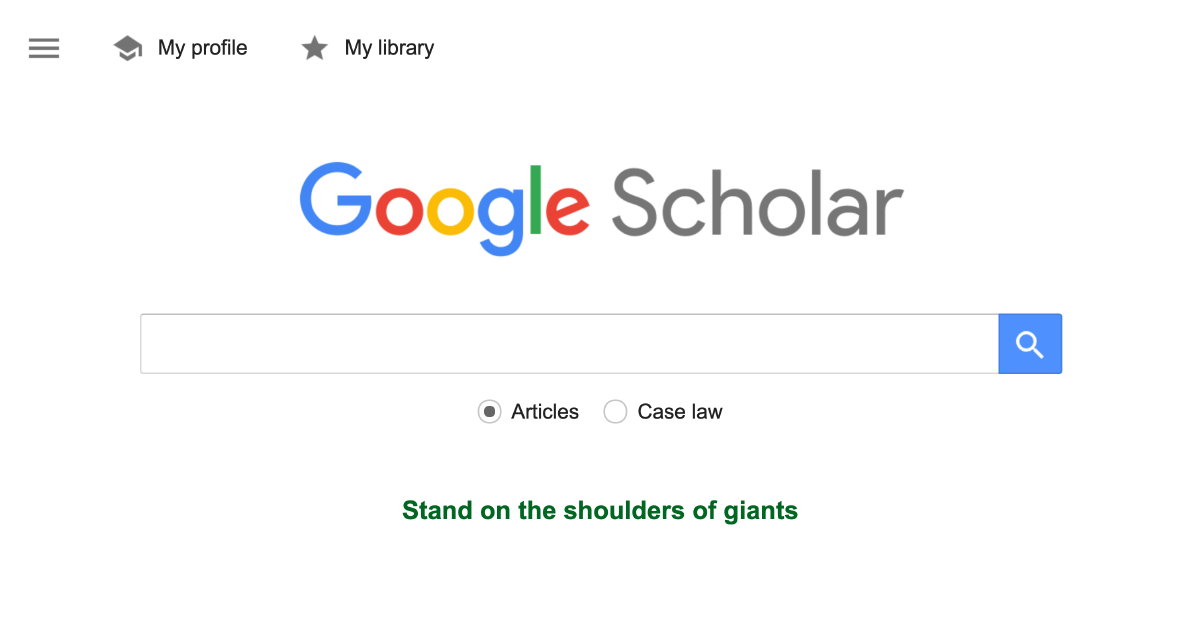 Screenshot Google Scholar